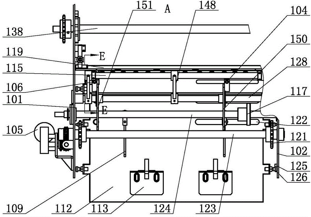 Multi-union high-speed paper conveying gathering mechanism with large inclination angle and large turning radius