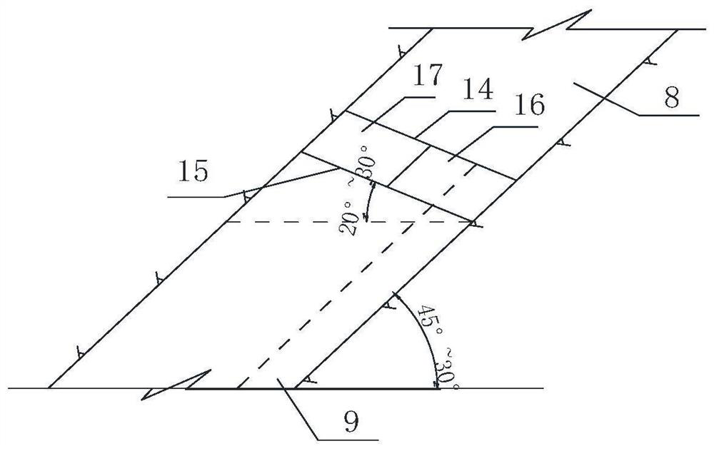 Accurate excavation method for gentle slope inclined shaft