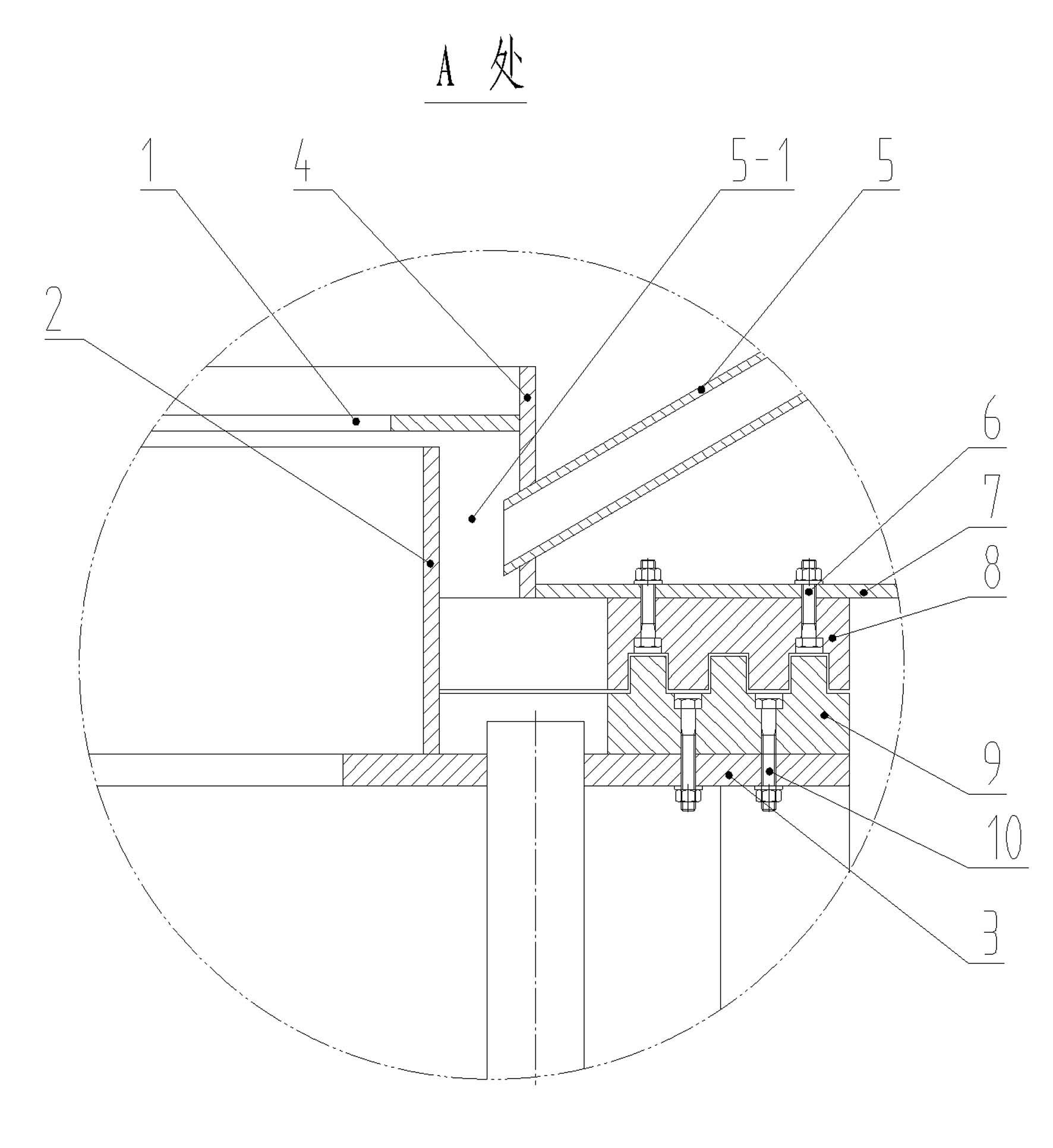 Sealing device for separator of vertical roller mill