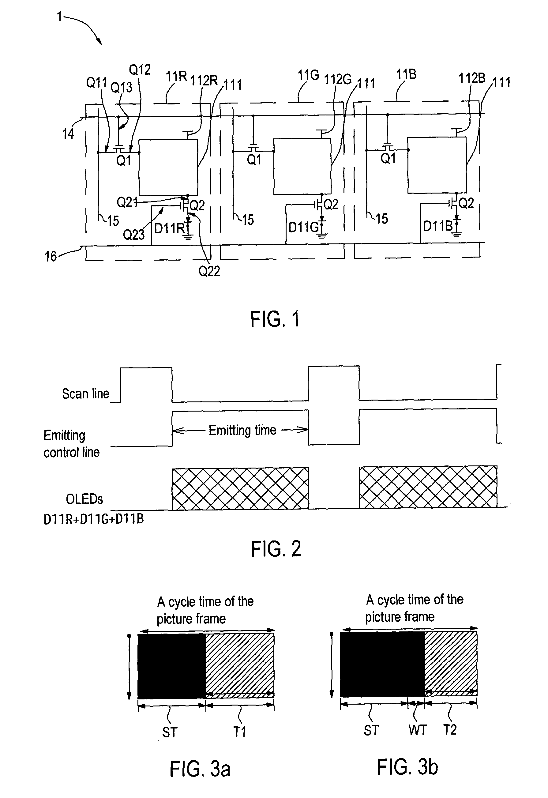 Method and device for driving an OLED panel