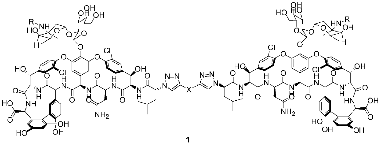 Norvancomycin dimer derivative and its preparation method and medicinal use