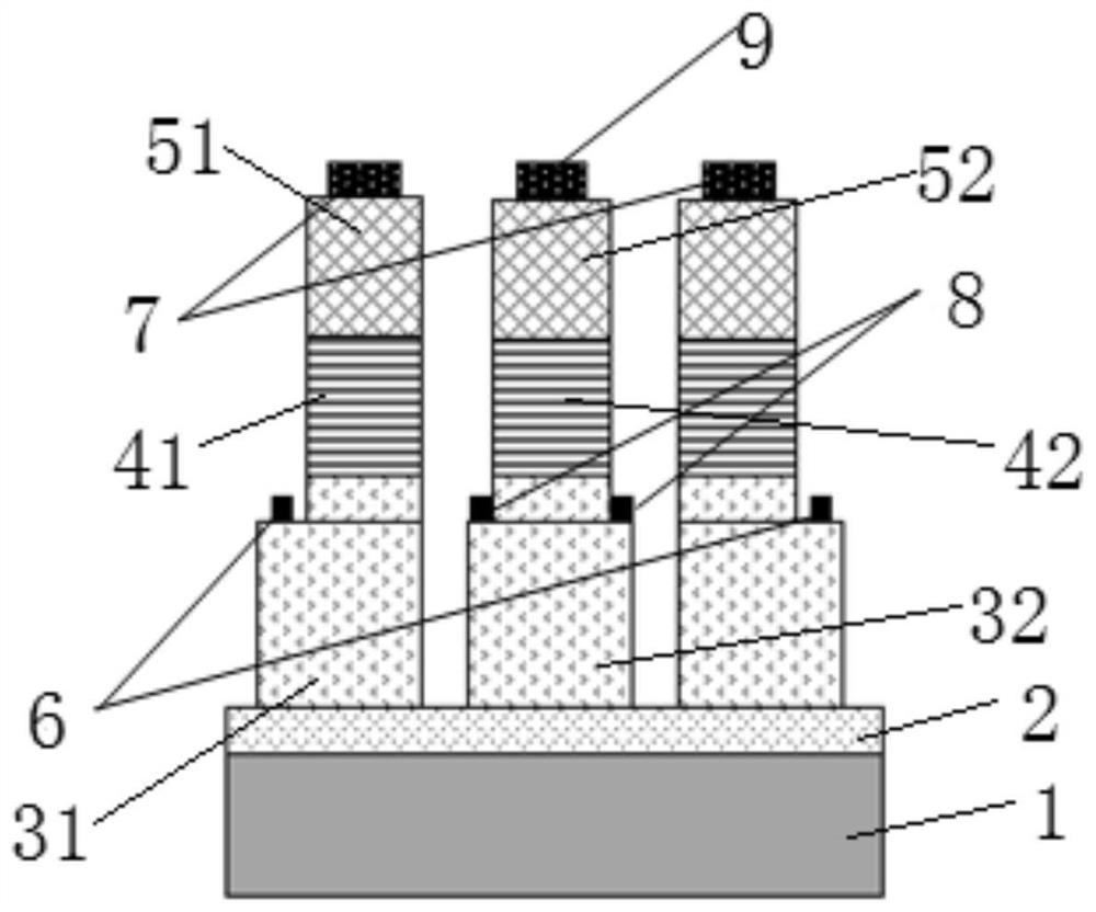 Ultraviolet LED and detector homogeneous integrated chip and preparation method thereof