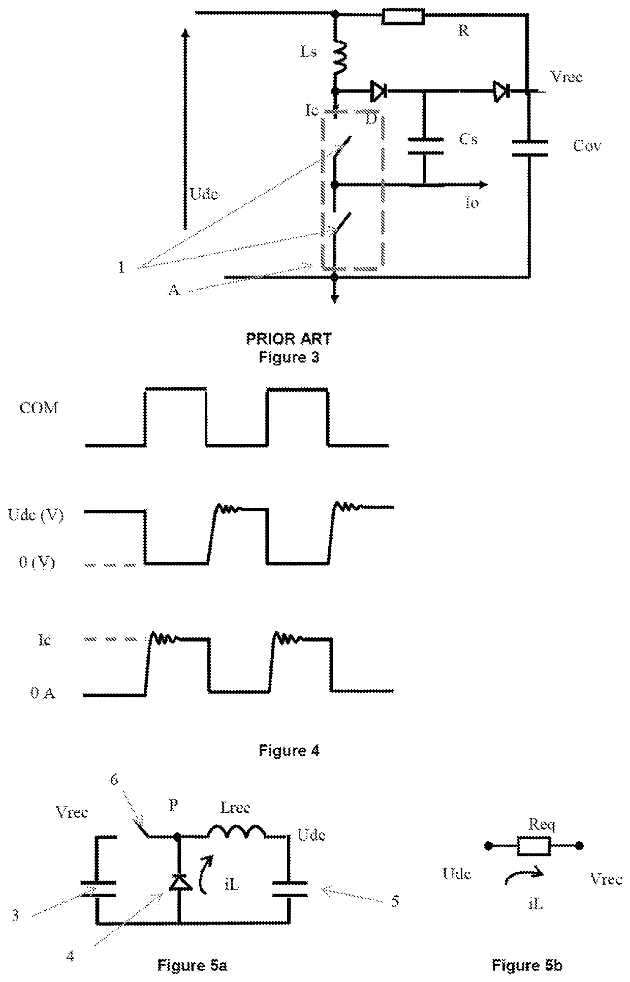 System and method for the conversion of DC electric power into three-phase AC electric power, with filtering means