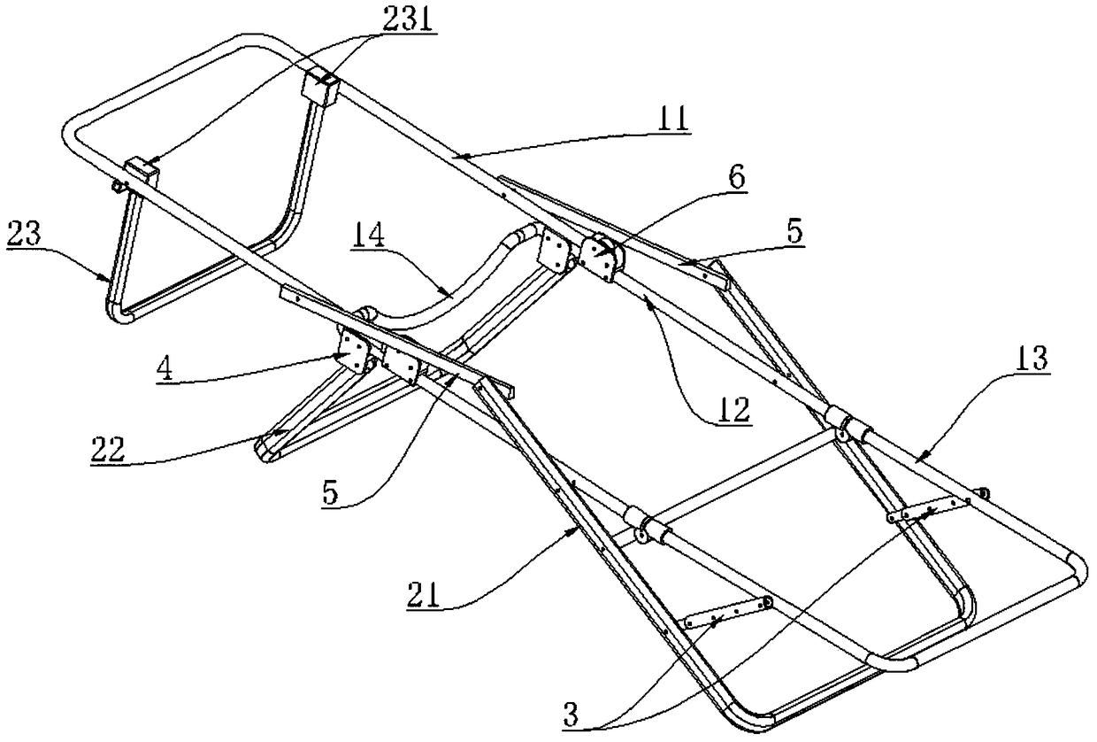 Folding deck chair