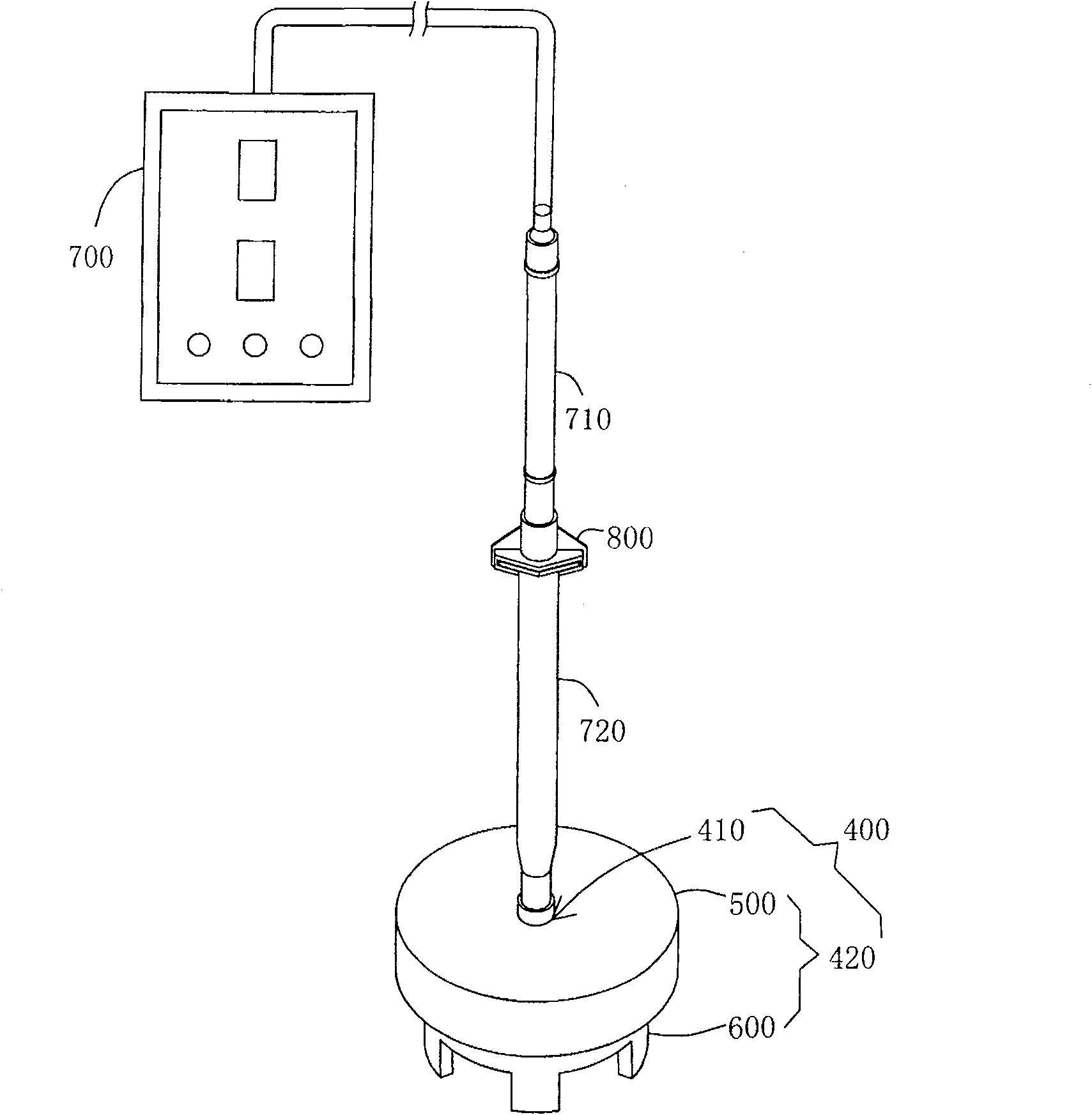 Cleaning device and method for cleaning the equipment joining with the same