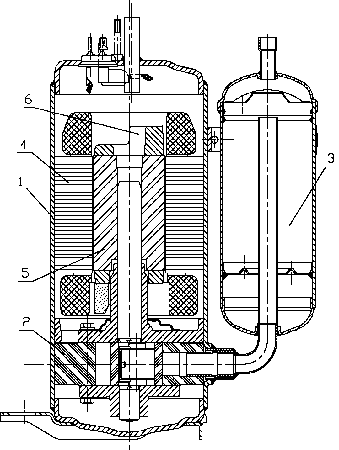 Oil-gas separated-type balancing block