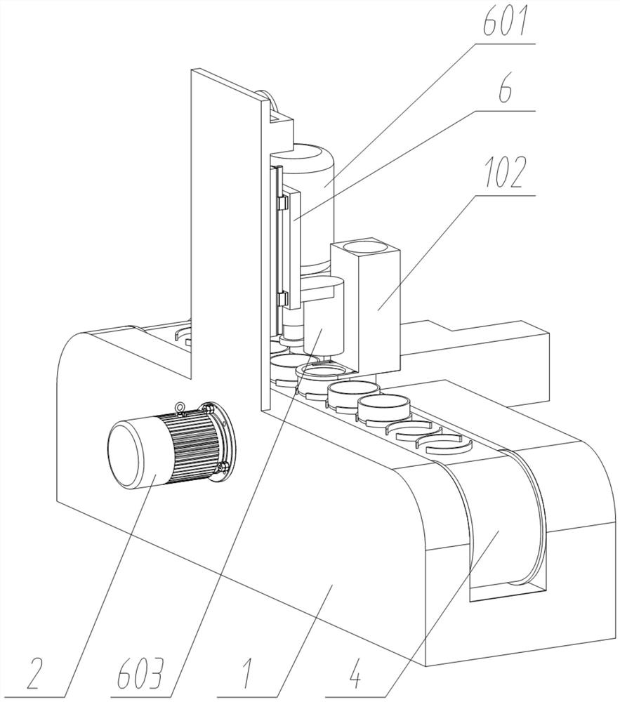 An automatic glue coating and pressing pad device for bottle cap production