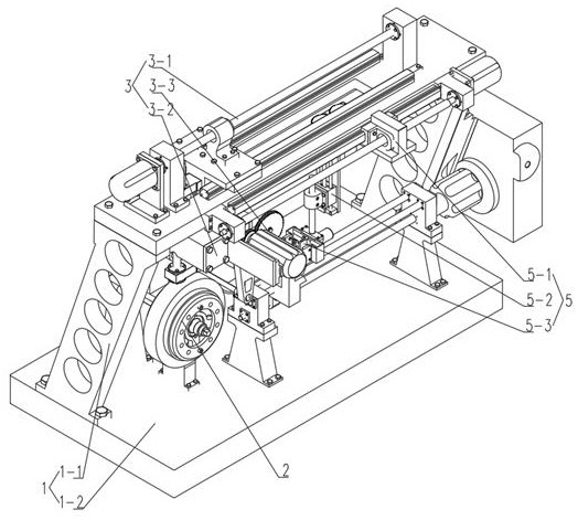 Cutting machine for fatigue tension test on tracked vehicle load-bearing rubber wheels