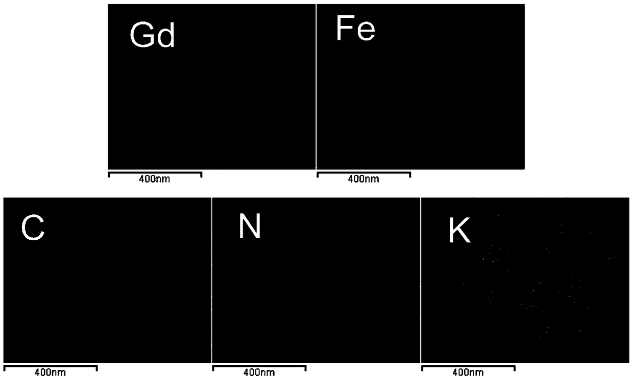 Multifunctional gadolinium-containing hollow mesoporous Prussian blue nano-diagnosis agent and its preparation method and application