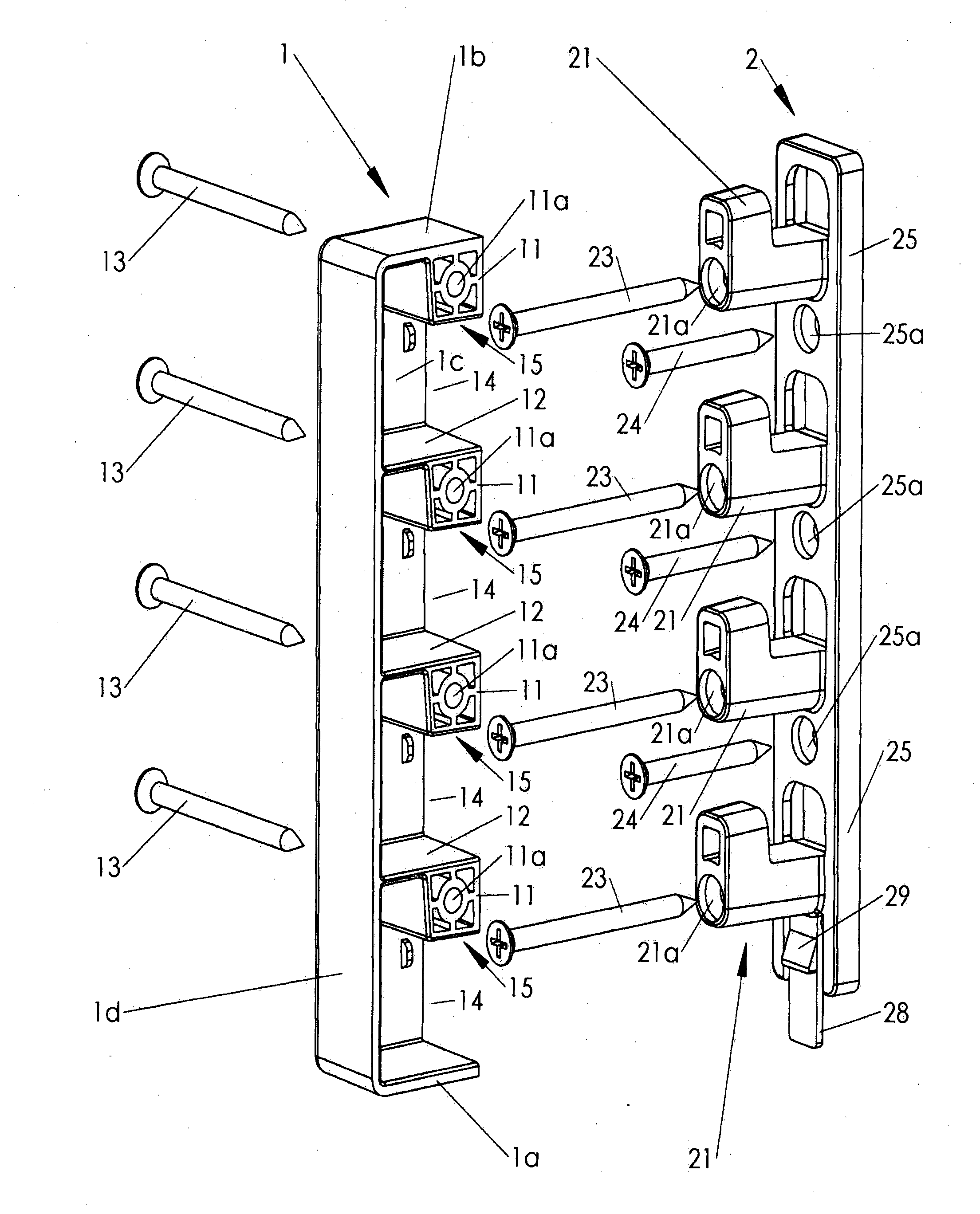 Bedstead fastening device