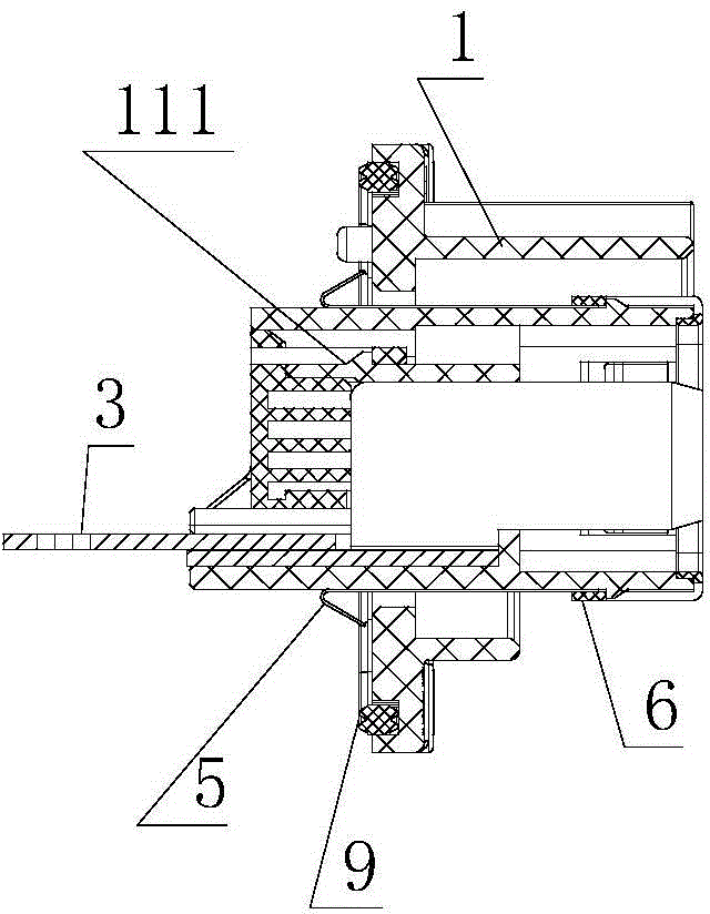 High-voltage shielding electric connector socket