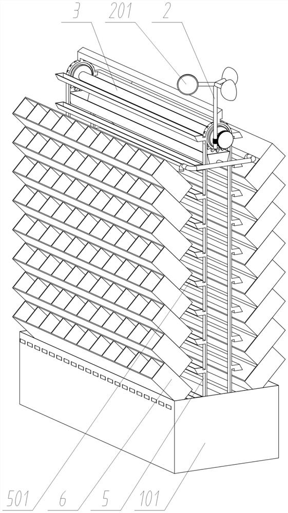 Plant supporting piece with sound absorption function between road administration guardrails