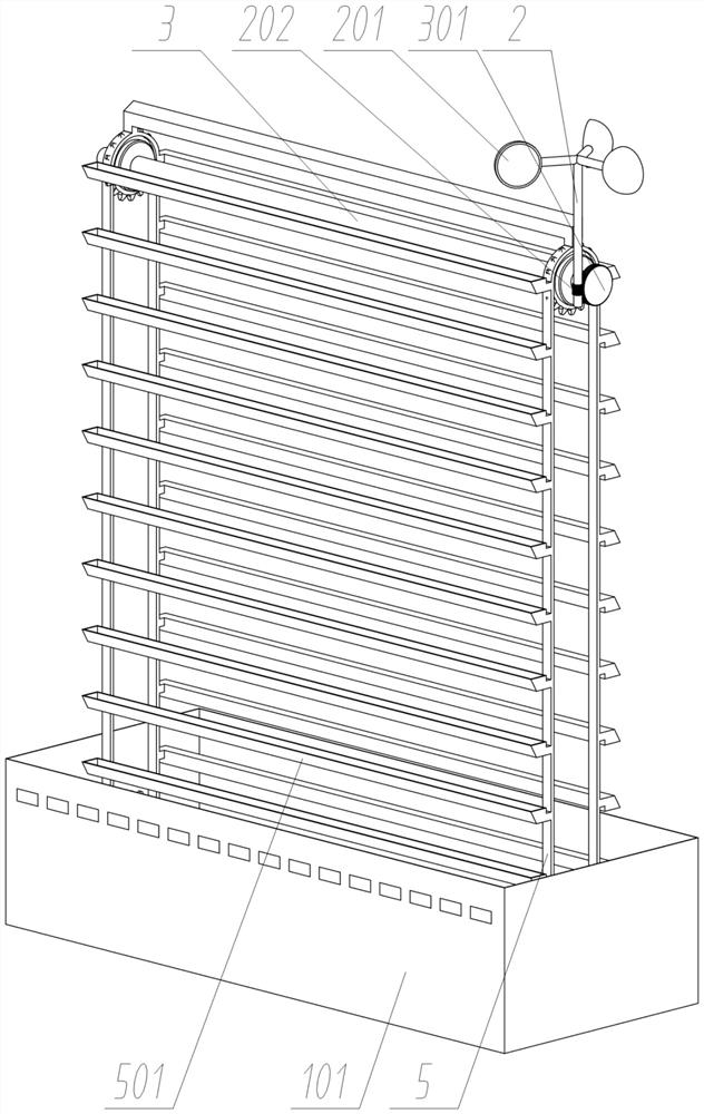 Plant supporting piece with sound absorption function between road administration guardrails