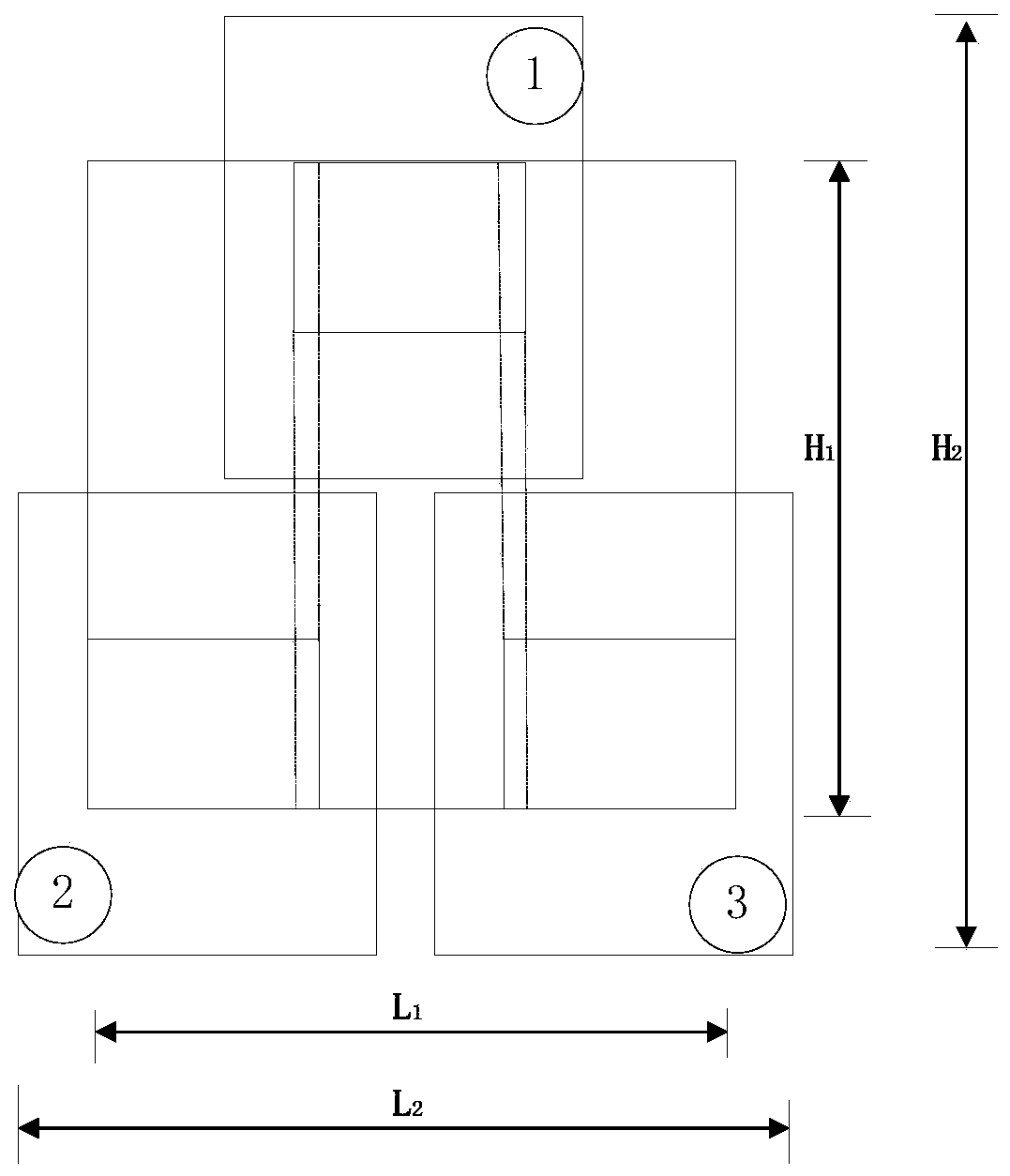 A stitching structure based on three scmos detectors