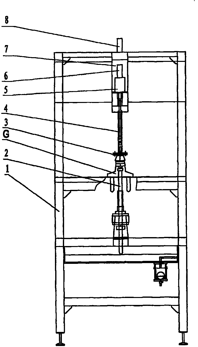 Life testing device for single-handle double-control water nozzle