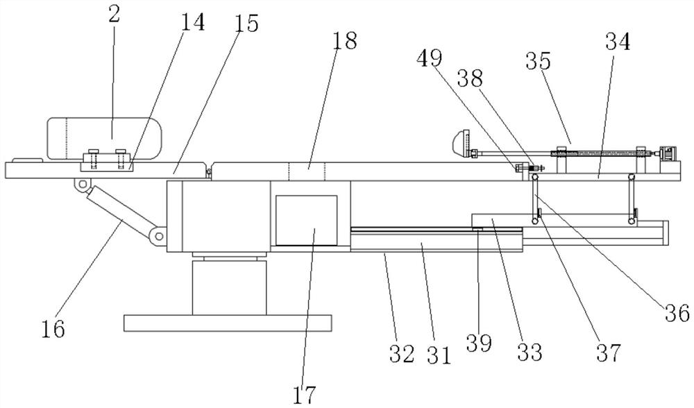 An operation bed for cesarean delivery which is convenient for anesthesia position placement