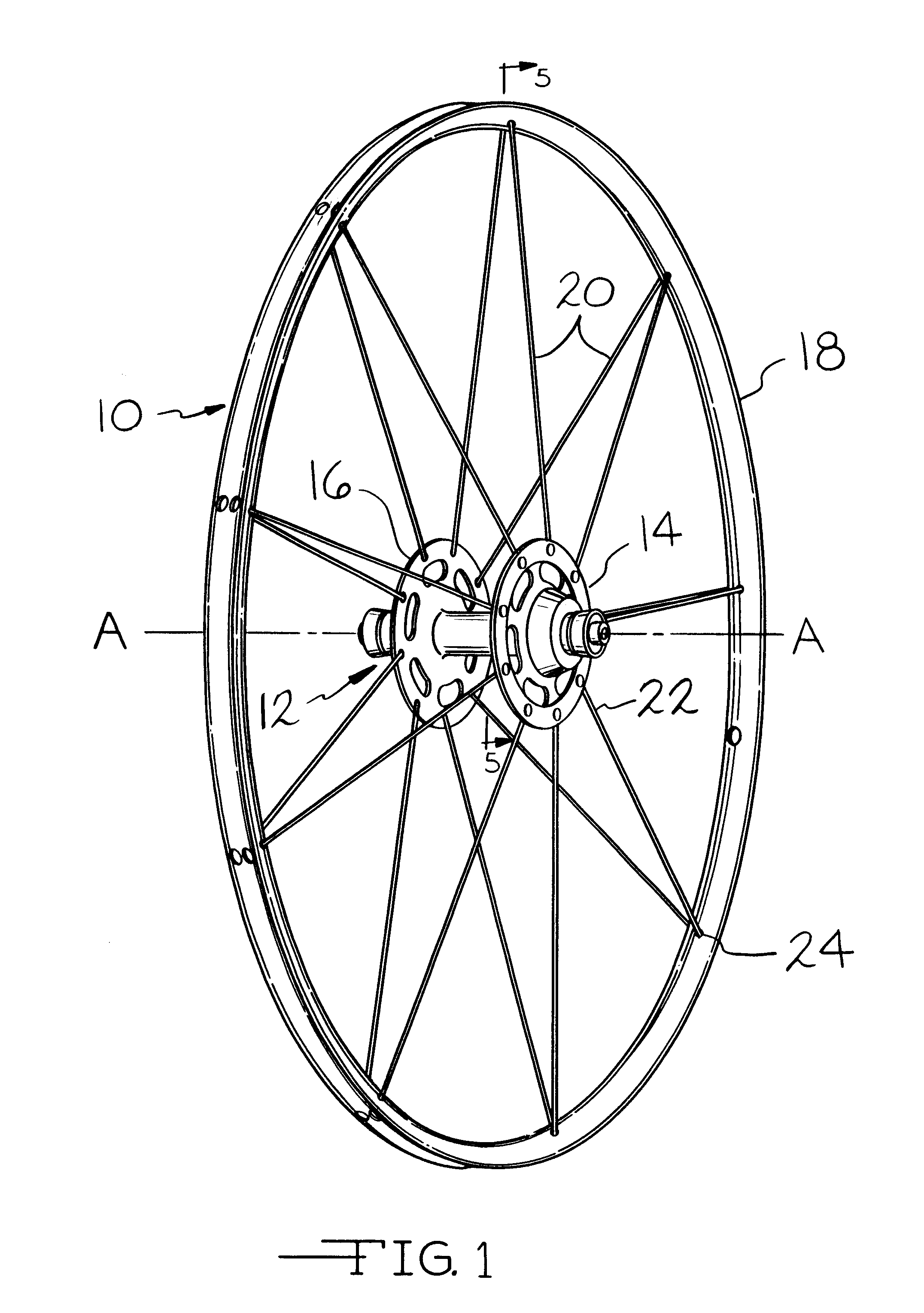 Cycle and tensioned spoked wheel assembly