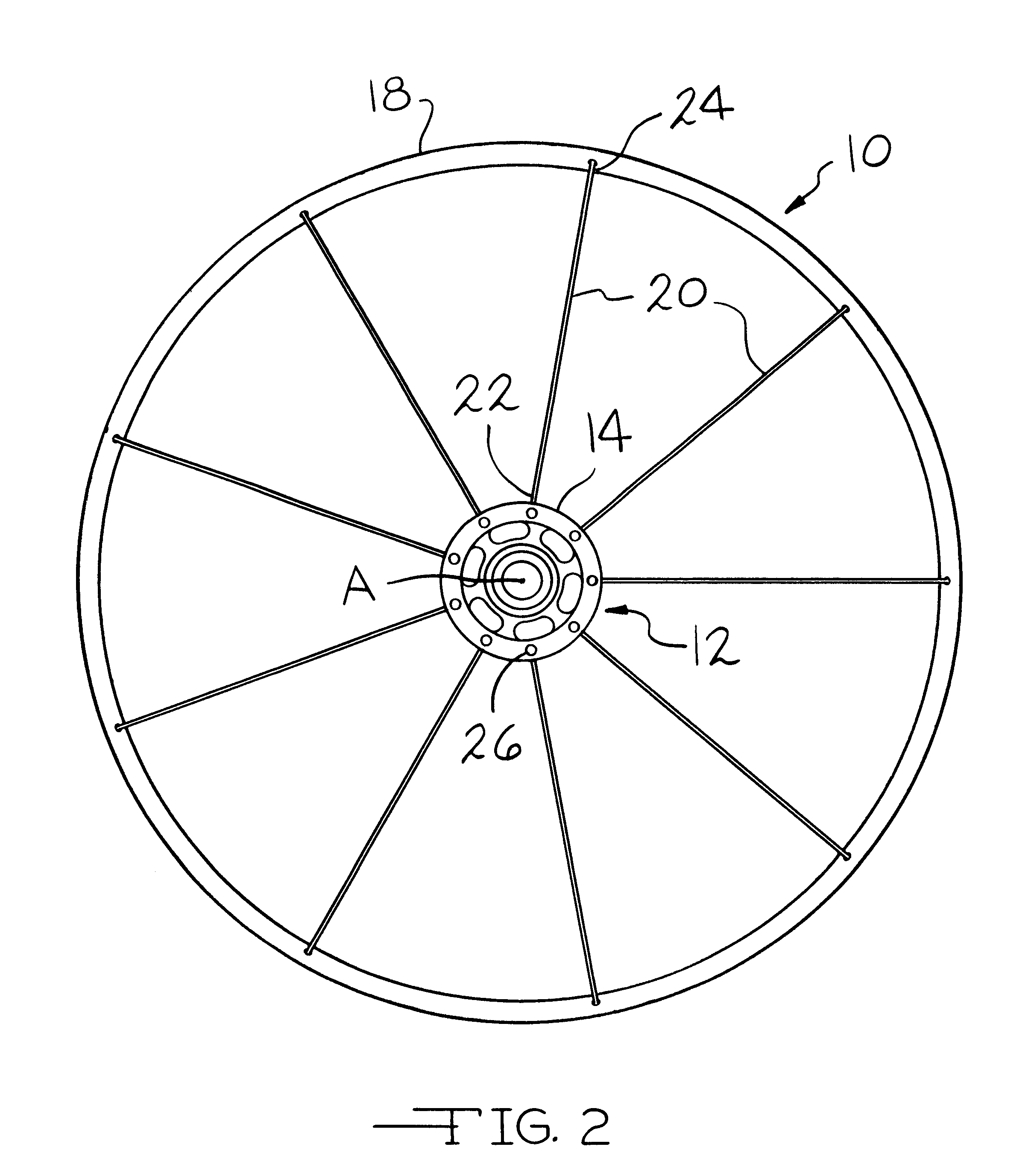 Cycle and tensioned spoked wheel assembly