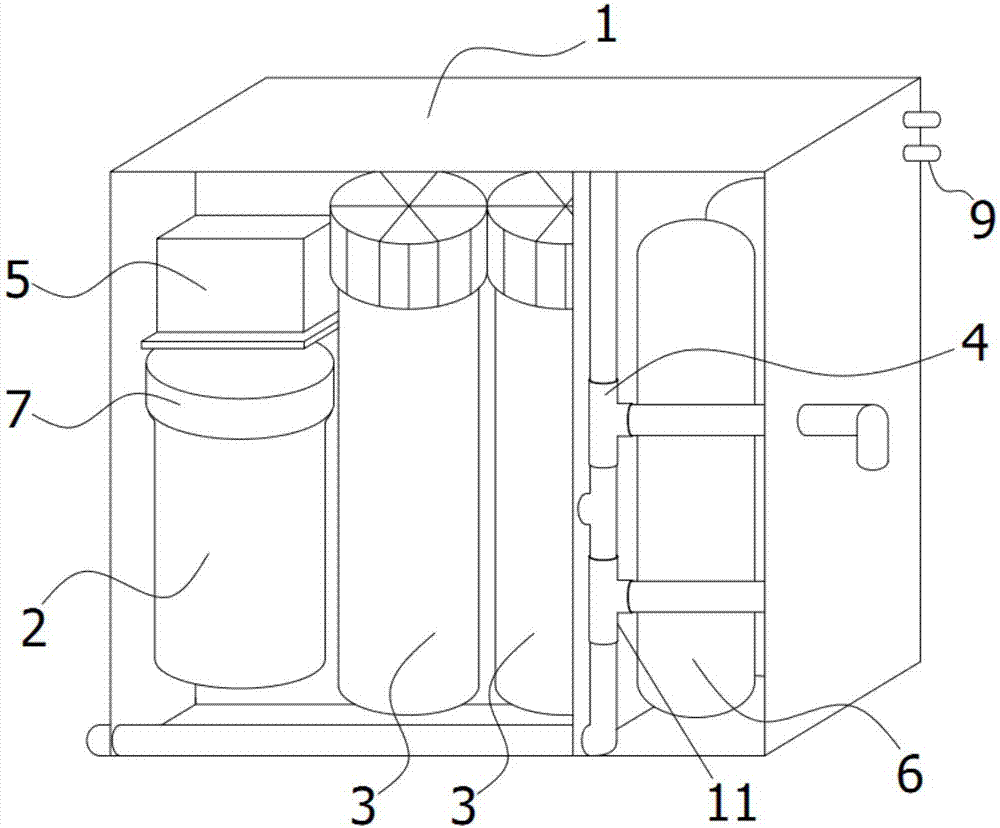 High-efficient water purifier and cabinet