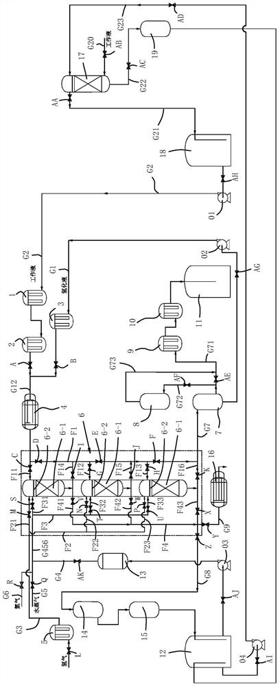 Method for prolonging service life of palladium catalyst of hydrogenation tower and hydrogenation tower system thereof