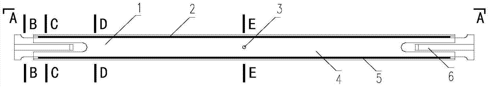 Z-shaped sleeve constrained in-line pure steel buckling constrained support and manufacturing method thereof