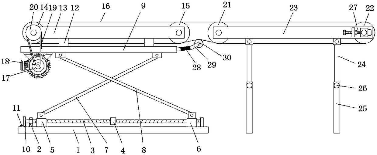 Novel adjustable accordion conveyer