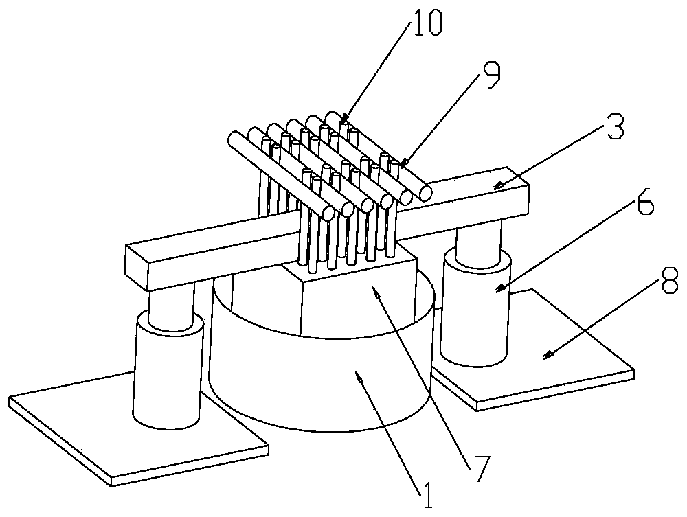 Pile pulling device and method of shield traversing existing bridge