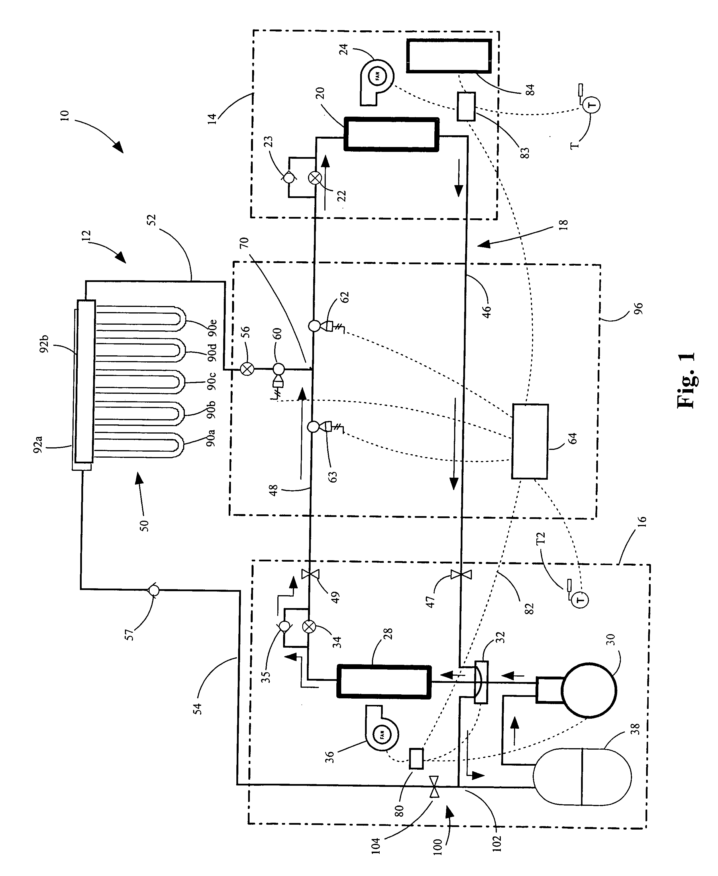 Hybrid heating and cooling system