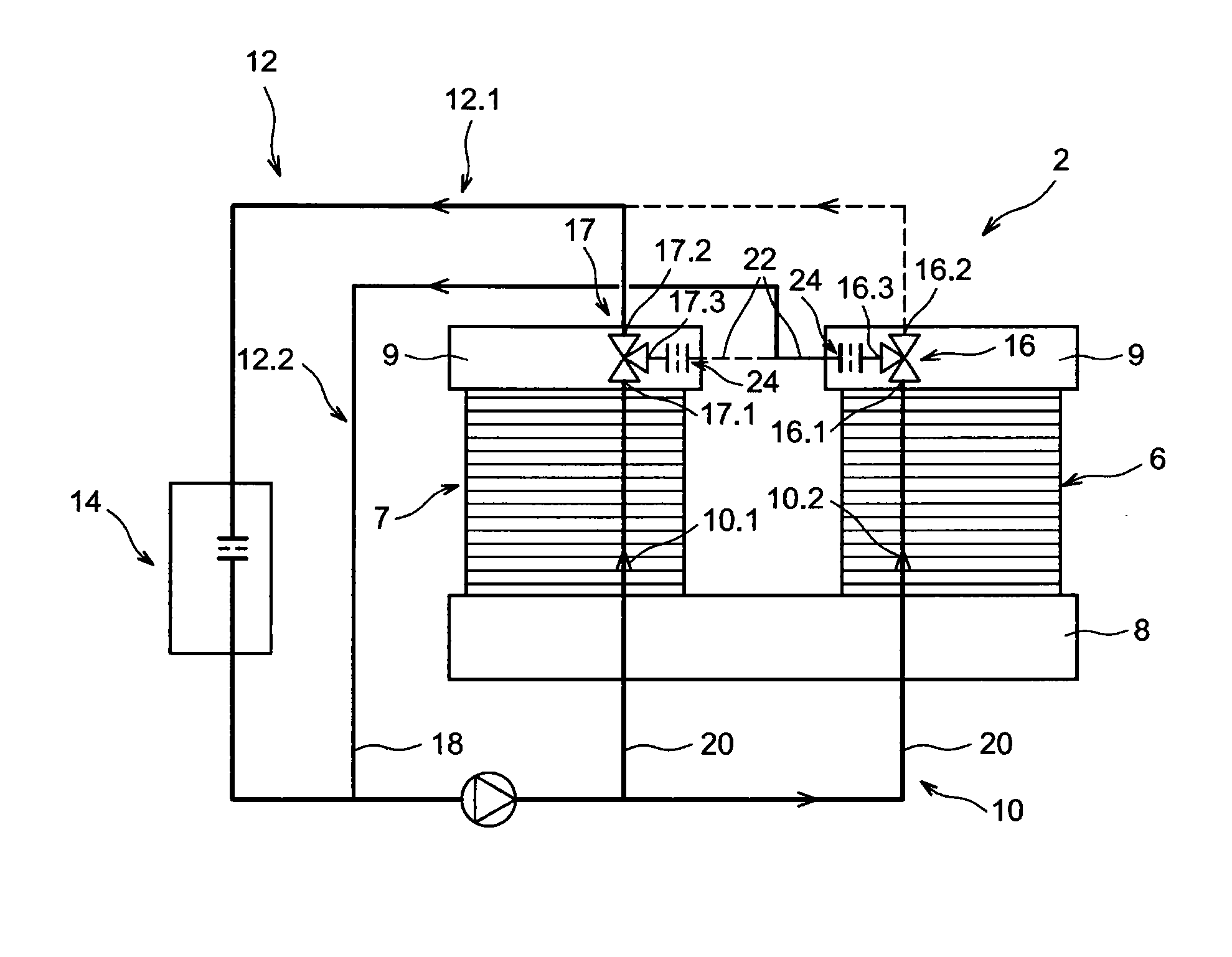 Fuel cell with improved thermal management