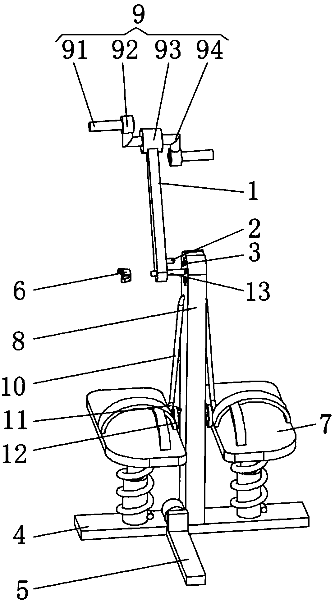 Neurological clinic adjustable type four limb rehabilitation device