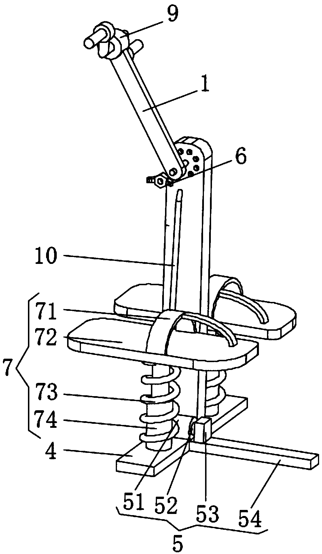 Neurological clinic adjustable type four limb rehabilitation device