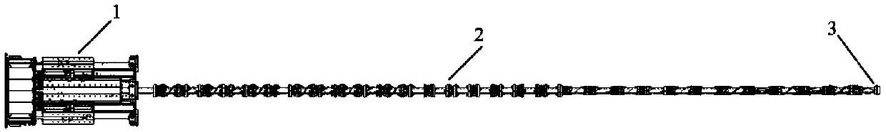 Tail end Cartesian space rigidity modeling method for rope-driven linkage mechanical arm