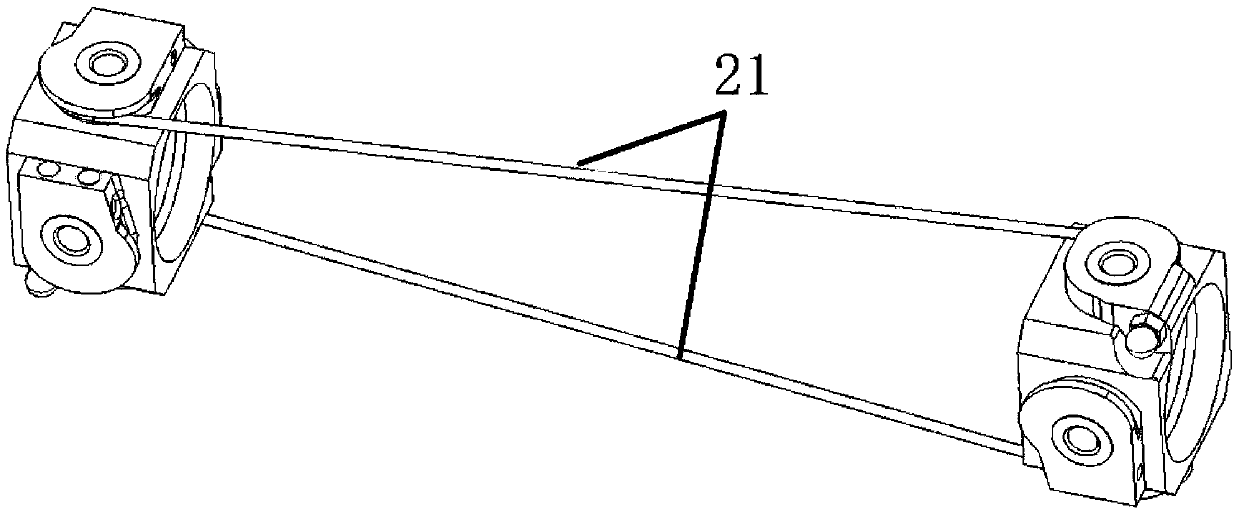 Tail end Cartesian space rigidity modeling method for rope-driven linkage mechanical arm