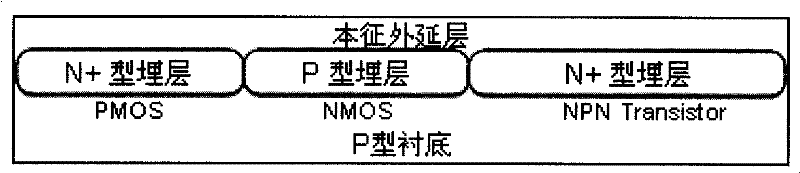 BICMOS circuit buried layer epitaxial method by cylinder epitaxial furnace