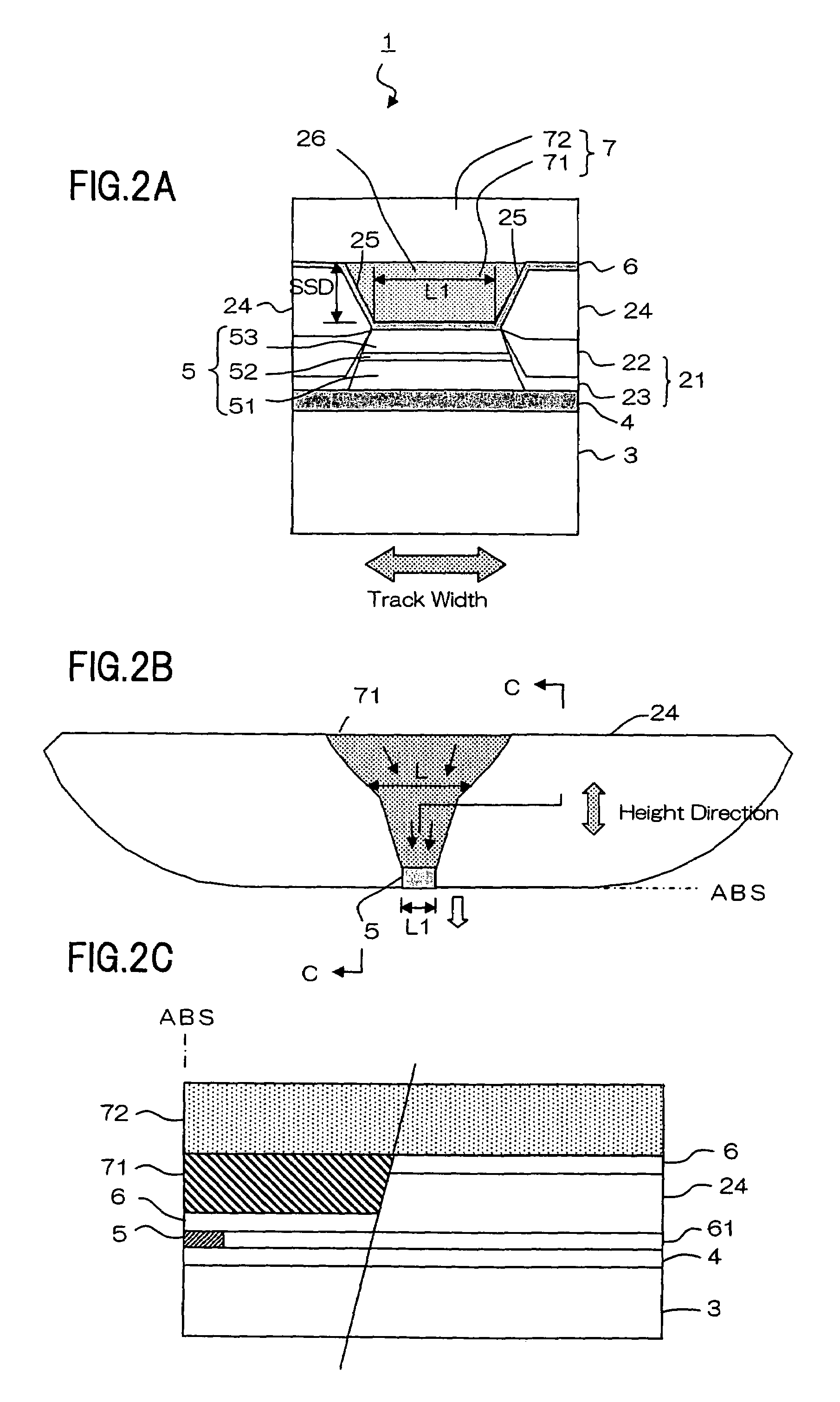 Magnetic field sensor provided with an upper shield layer having portions with different magnetostriction