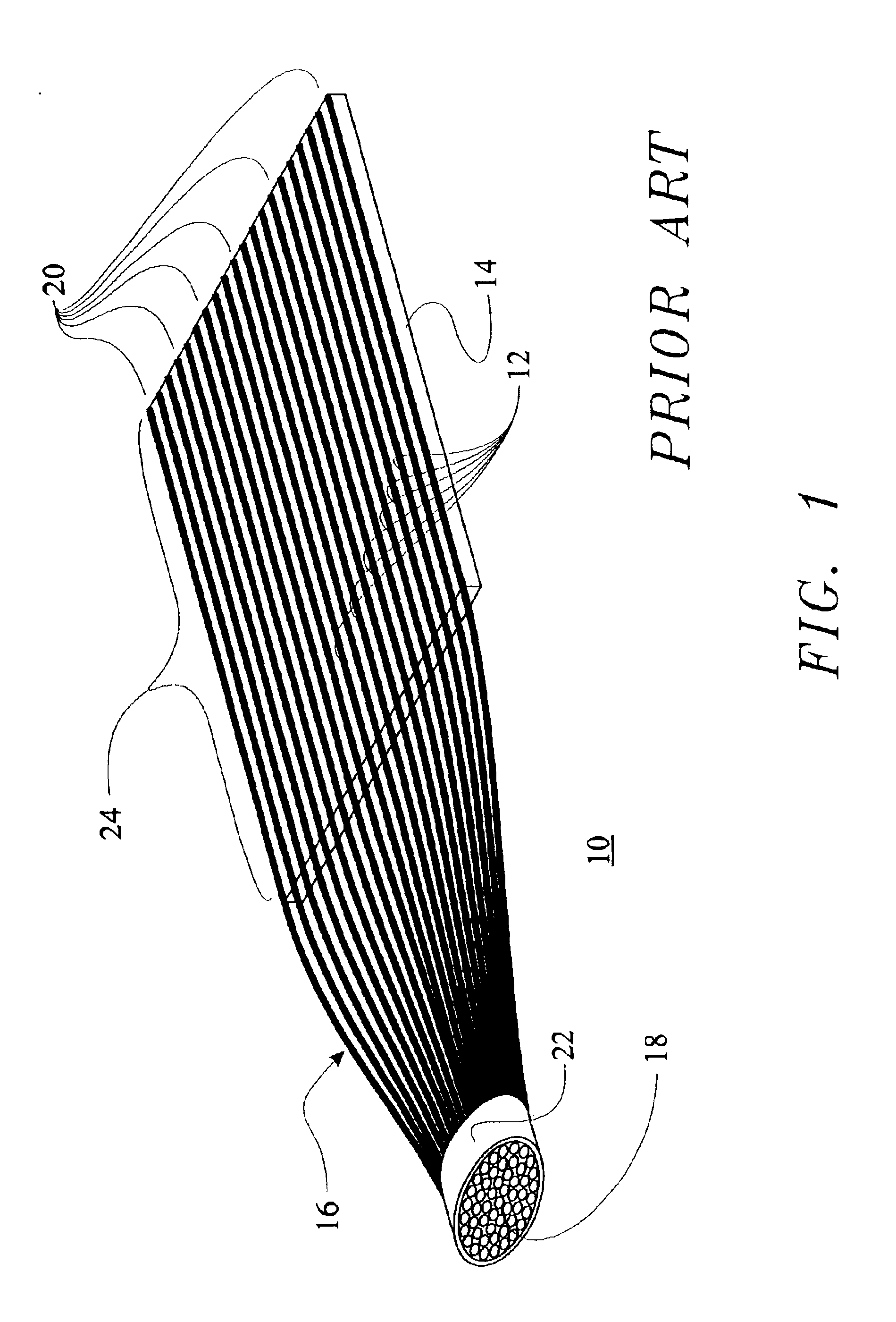 Fiber optic lighting radial arrangement and method for forming the same