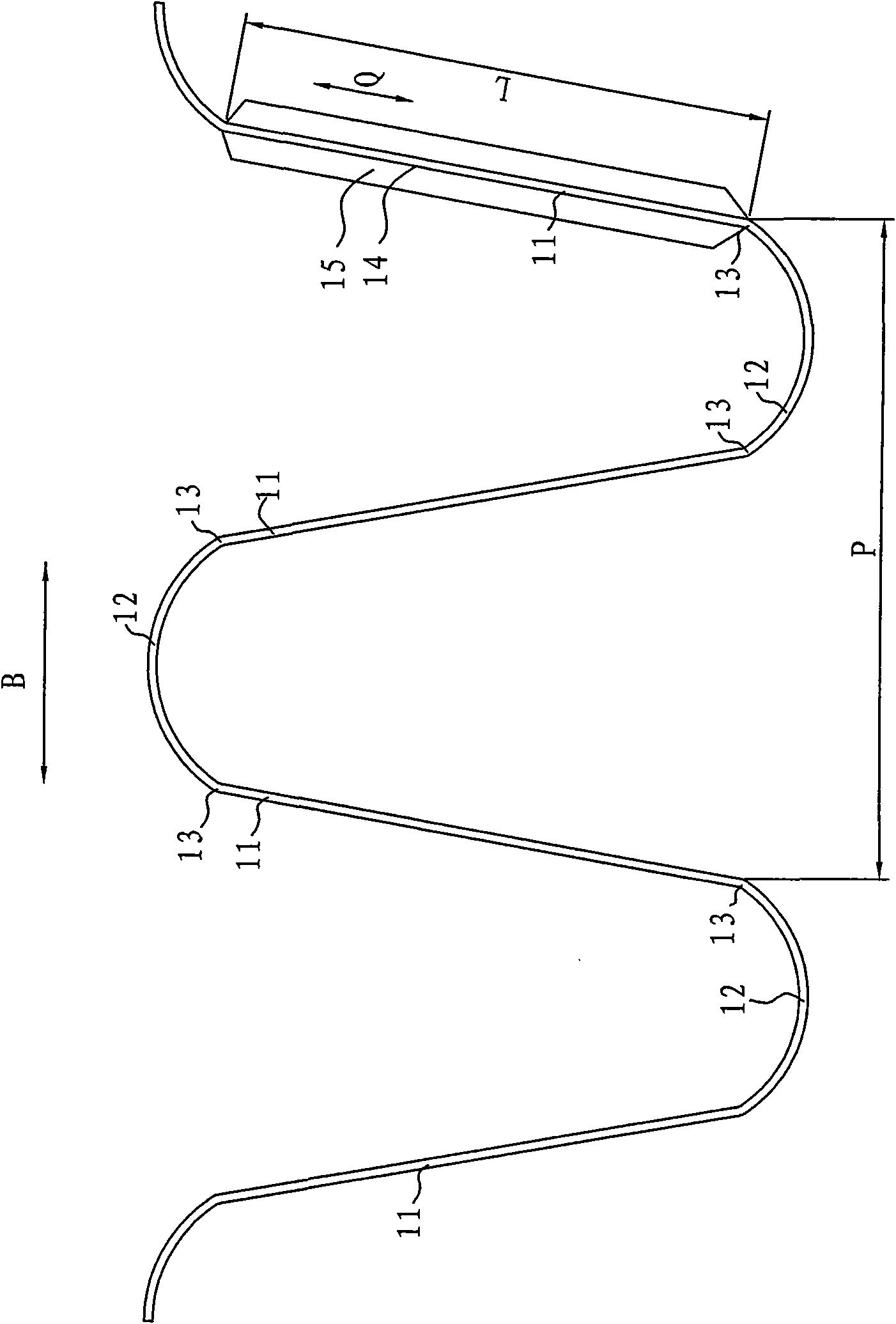 Fin and heat exchanger with same