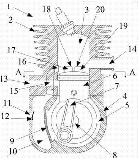 Two-stroke stratified scavenging engine