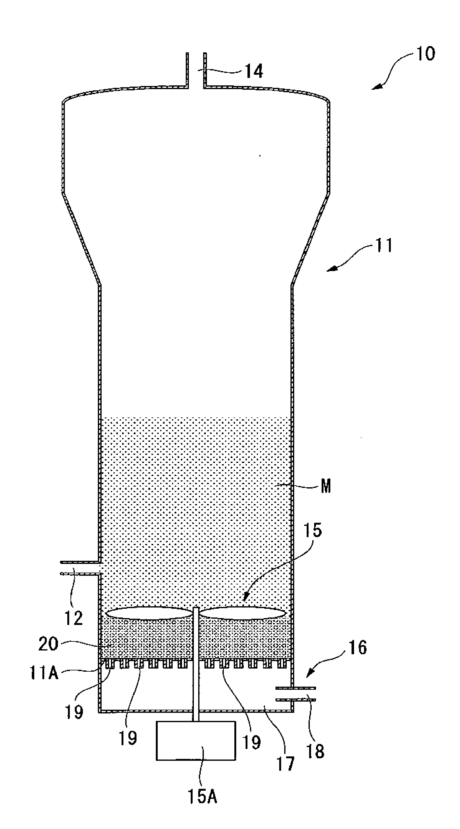 Reaction apparatus for producing trichlorosilane and method for producing trichlorosilane