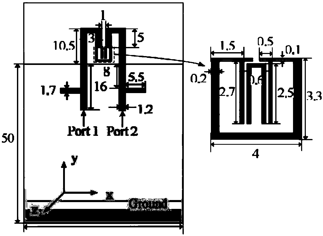 Broadband metamaterial unit and broadband MIMO antenna