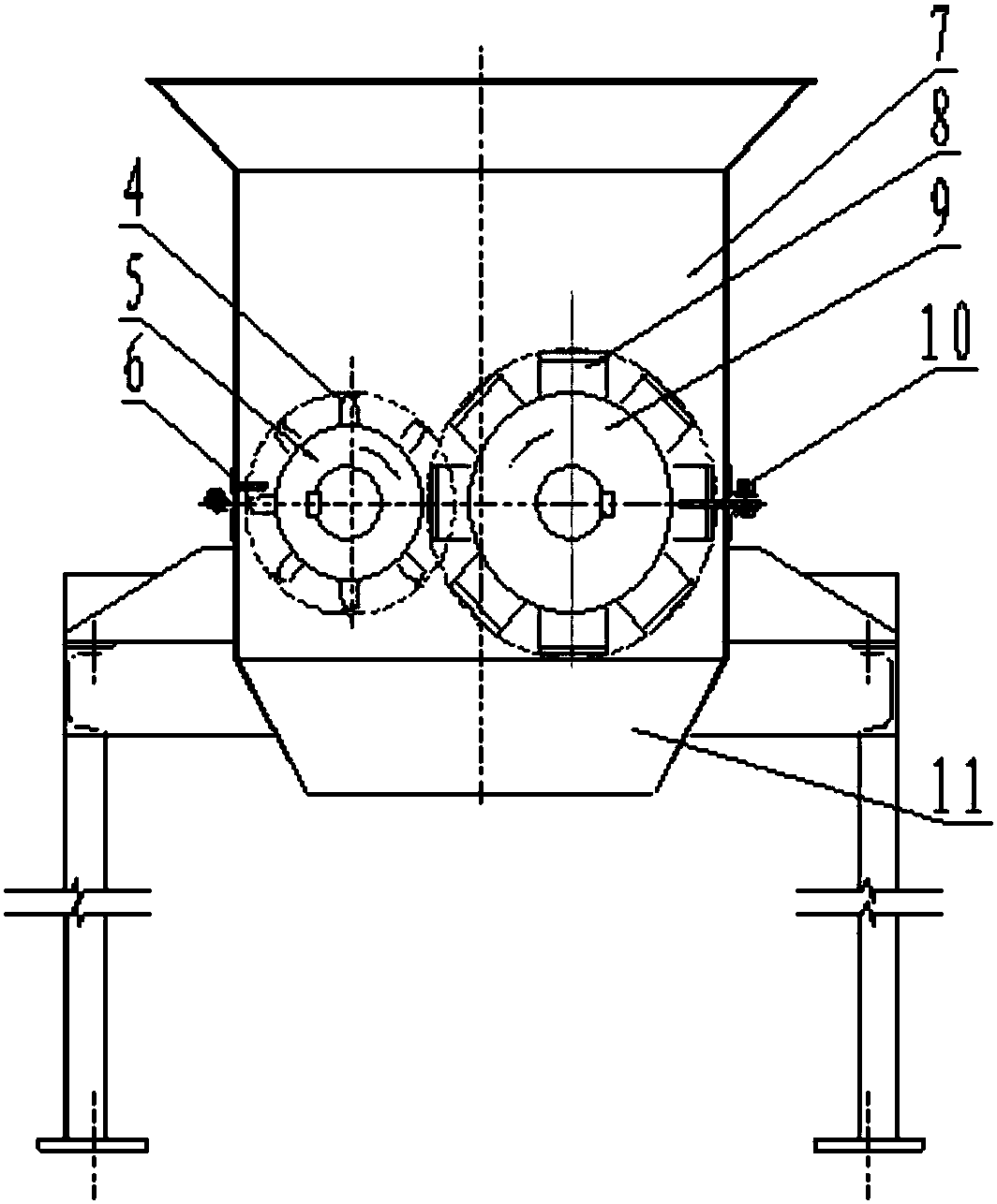 A dough crusher