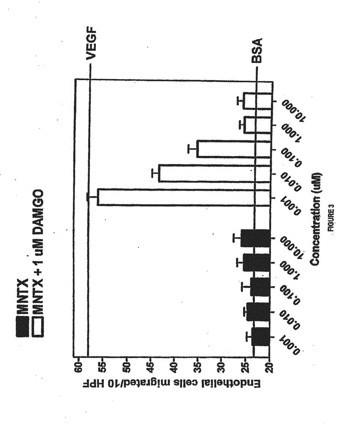 Use of opioid antagonists to attenuate endothelial cell proliferation and migration