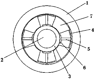 A layered heat dissipation device for inner and outer winding coils