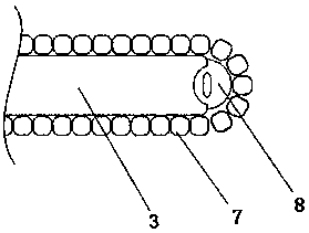 A layered heat dissipation device for inner and outer winding coils