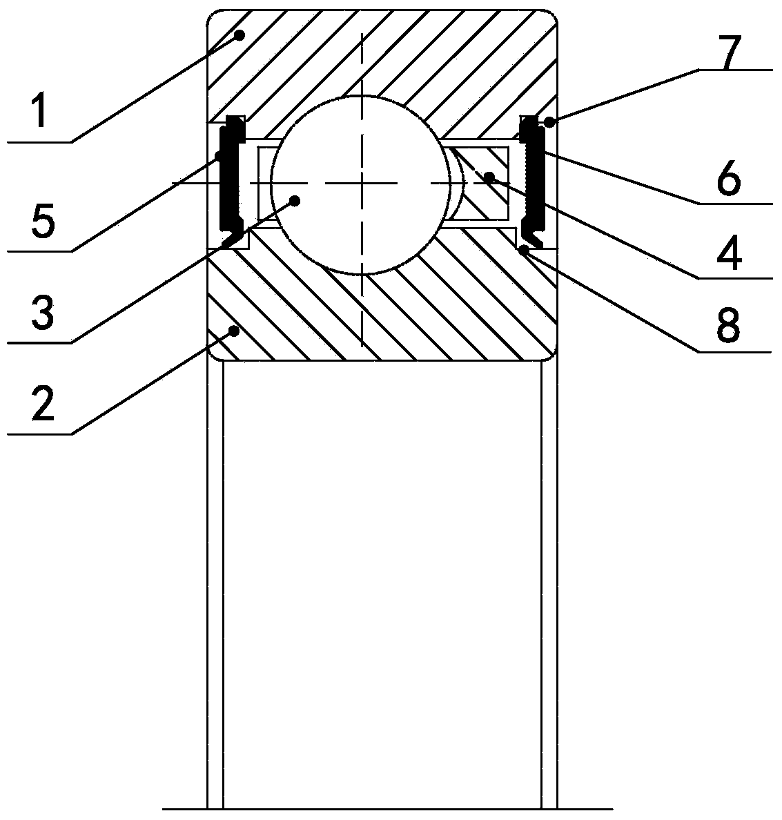 Sealing ring framework structure of ultra-thin-wall bearing with uniform section