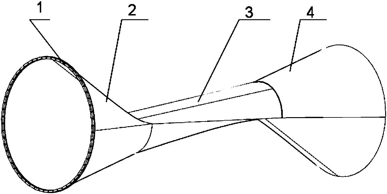 A shrinking and expanding nozzle with stealth function