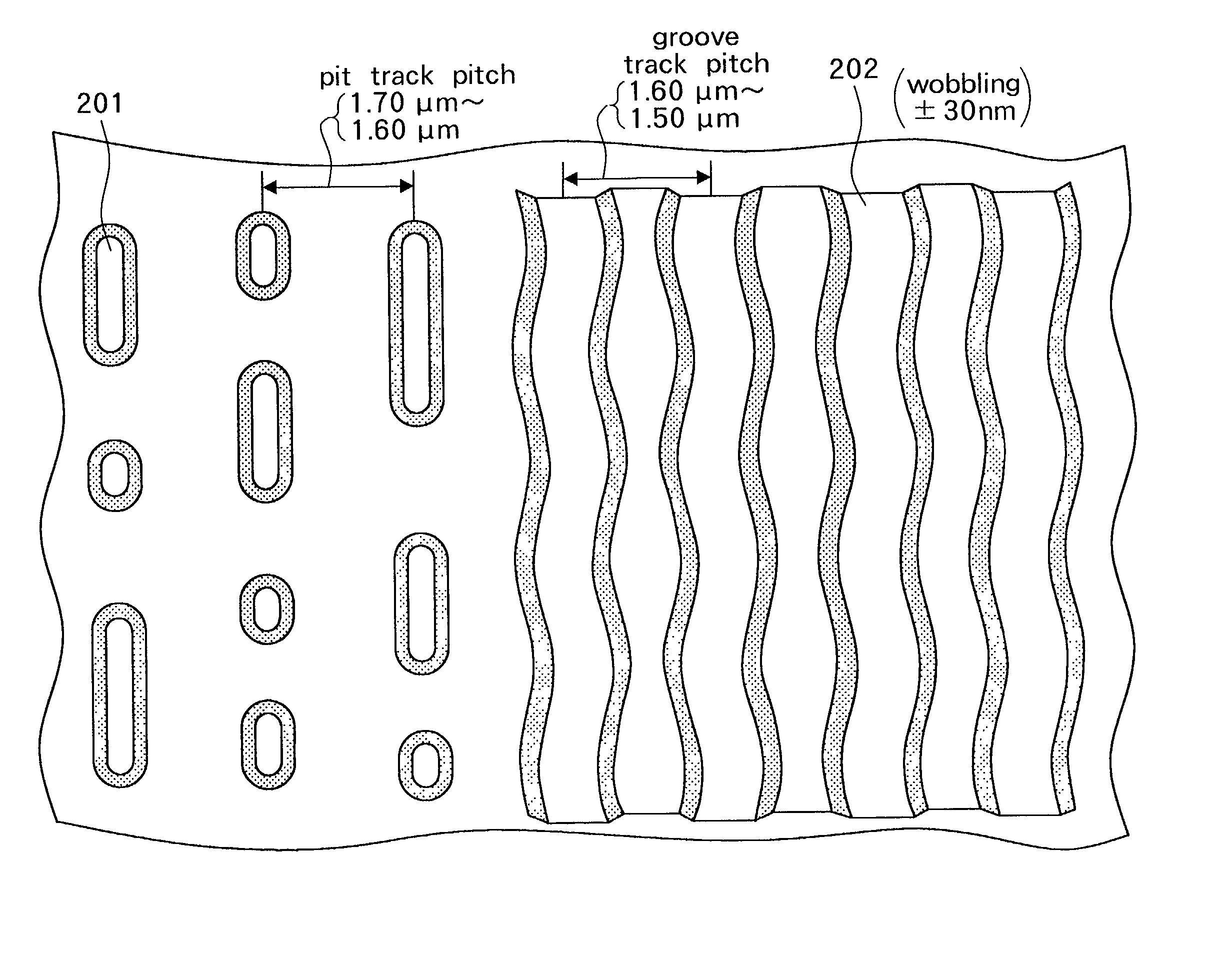 Recording medium and recording medium master, and method of manufacturing recording medium