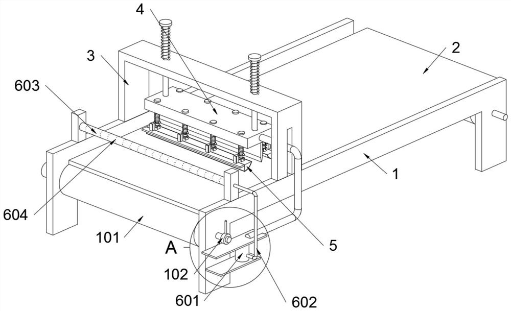 Automatic cutting and conveying device based on melt-blown cloth processing