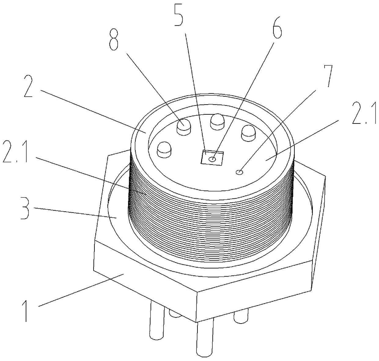 Pressure sensor base with good pressure resistance