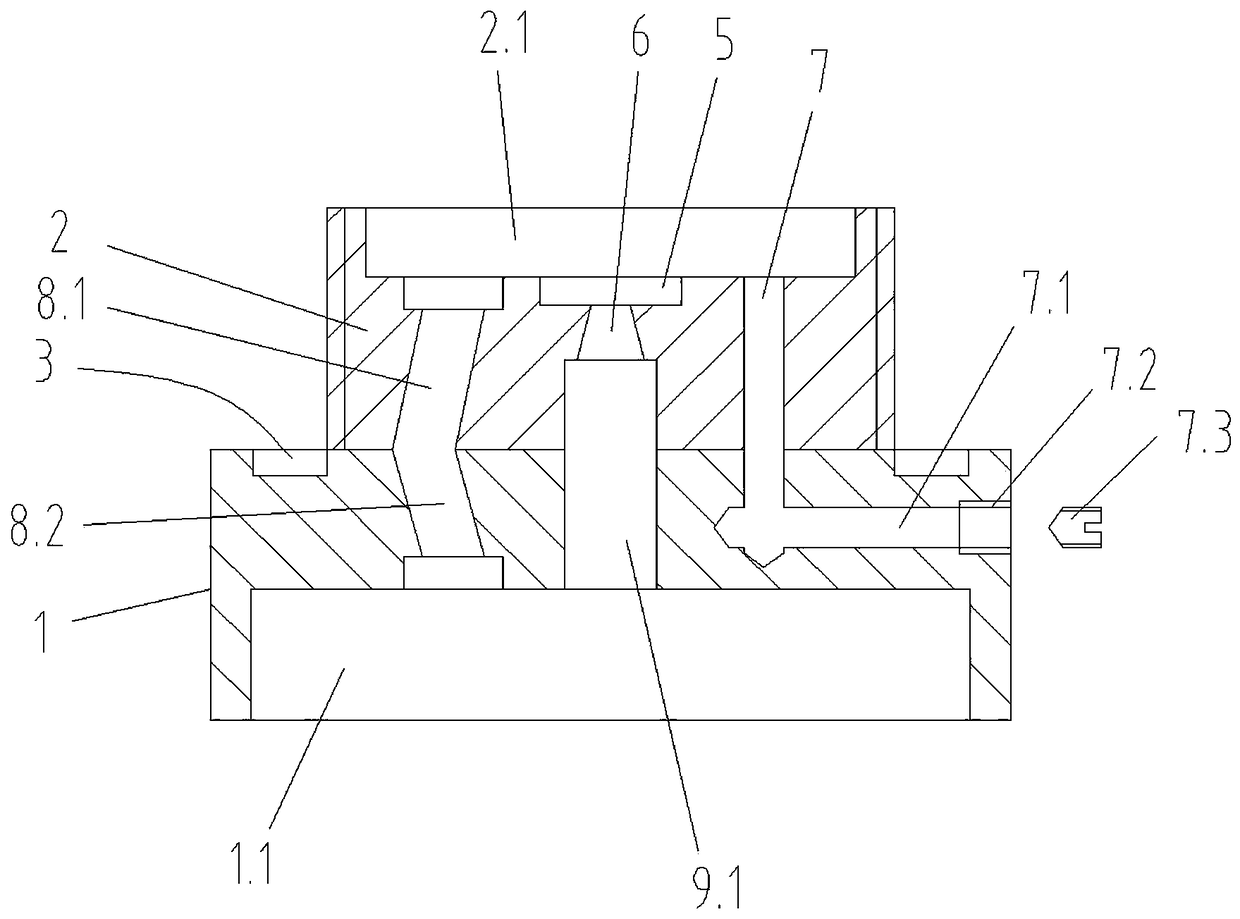 Pressure sensor base with good pressure resistance